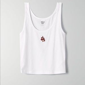 aritzia sunday best snake EDA tank